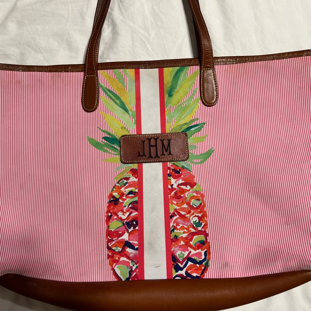 Barrington St. Anne tote in used condition, signs of regular use.